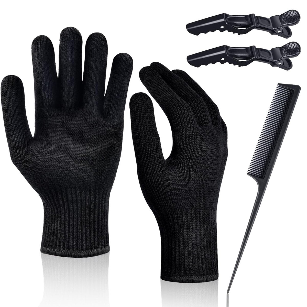 IKOCO Heat Proof Medium Glove Mitts for Hair Styling - 2 Pcs for Flat Iron, Curling Wand, and Hot-Air Brushes - görsel 1