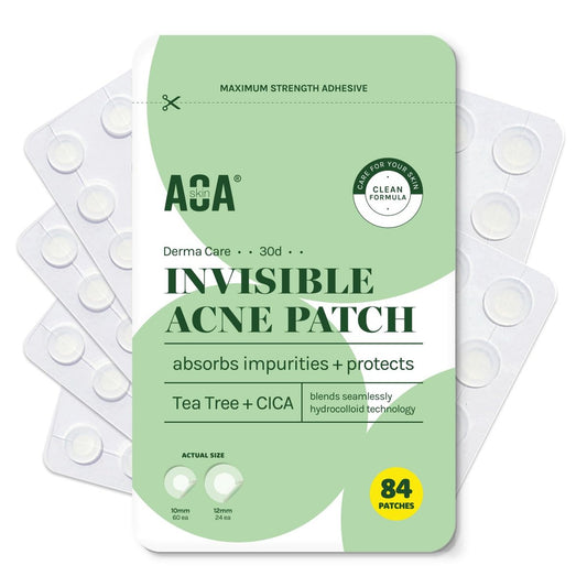 AOA Studio Absorbing Cover Healing Invisible Acne Patch - Hydrocolloid Blemish Spot Treatment, Vegan & Cruelty Free, Two Sizes 10mm & 12mm (84 Counts)