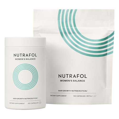 Nutrafol Women's Balance Hair Growth Supplements for Ages 45+ - Dermatologist Recommended, Clinically Proven for Thicker Hair & Scalp Coverage - 2 Month Supply (Pack of 2) Avelisse