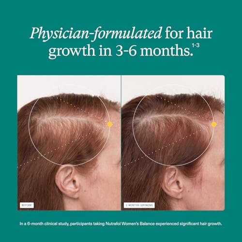Nutrafol Women's Balance Hair Growth Supplements for Ages 45+ - Dermatologist Recommended, Clinically Proven for Thicker Hair & Scalp Coverage - 2 Month Supply (Pack of 2) Avelisse