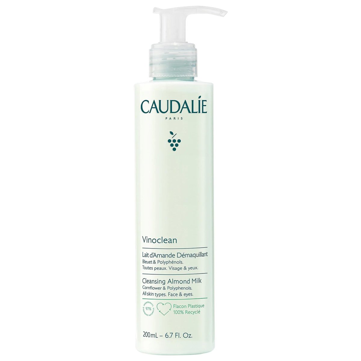 Caudalie Vinoclean Gentle Cleansing Almond Milk - 200 mL | Soothing Face Wash Avelisse