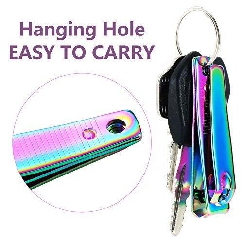 Honoson 6-Piece Rainbow Nail Clippers Set - Stainless Steel Toenail Clippers, Portable Sturdy Nail Cutter for Women Men - görsel 14