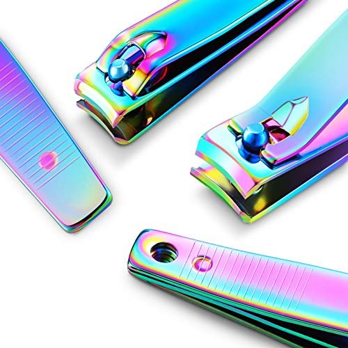 Honoson 6-Piece Rainbow Nail Clippers Set - Stainless Steel Toenail Clippers, Portable Sturdy Nail Cutter for Women Men - görsel 4