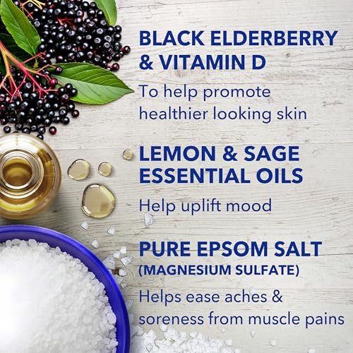 Dr Teal's Epsom Salt Magnesium Soak with Black Elderberry and Vitamin D, 3 lbs - görsel 12