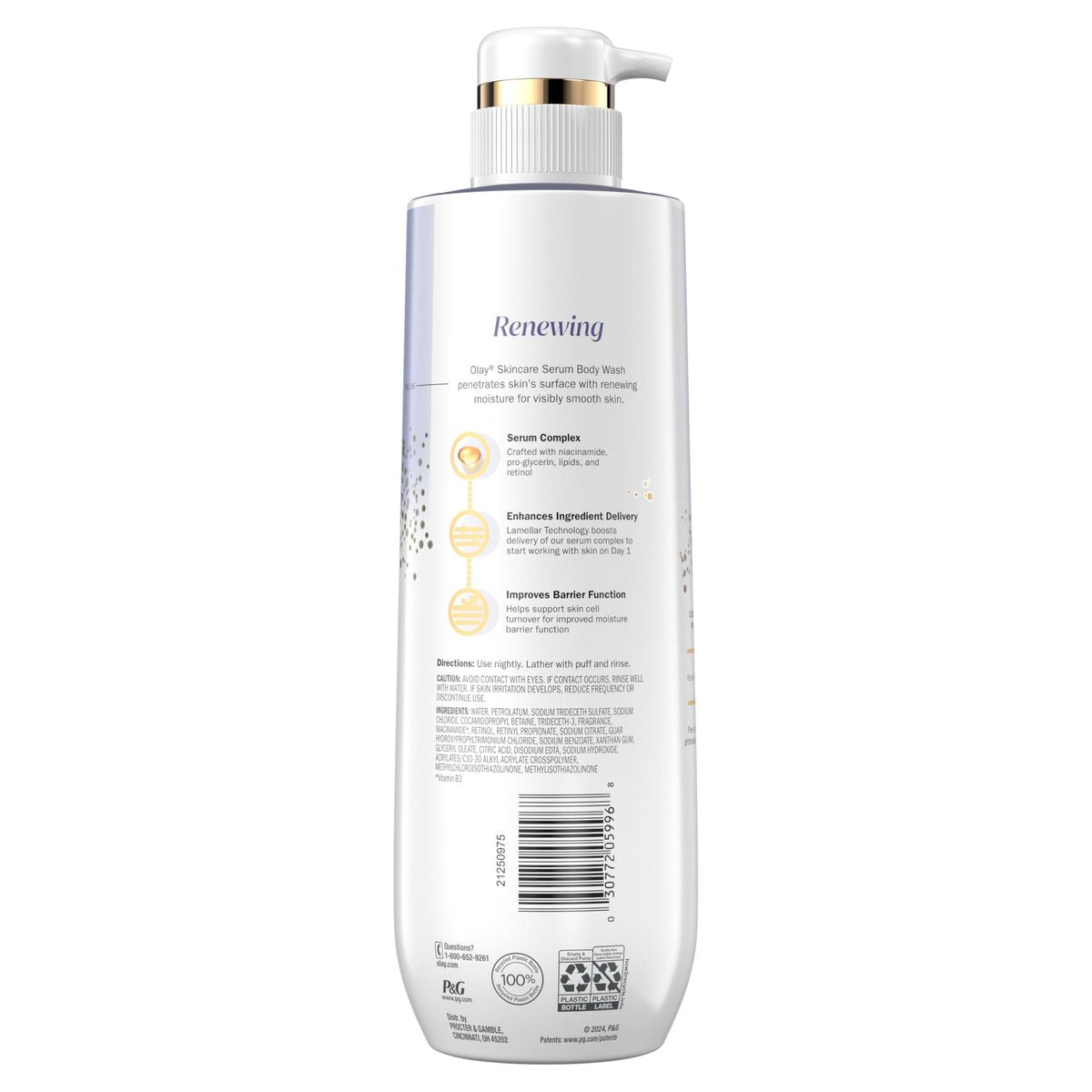 Olay Cleansing & Renewing Nighttime Body Wash - 17.9 fl oz | Exfoliating & Moisturizing Avelisse