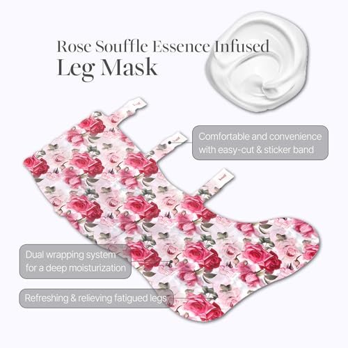 Petitfee Koelf Rose Petal Satin Leg Mask – Cooling & Depuffing Leg Socks for Tired, Puffy Legs - görsel 10