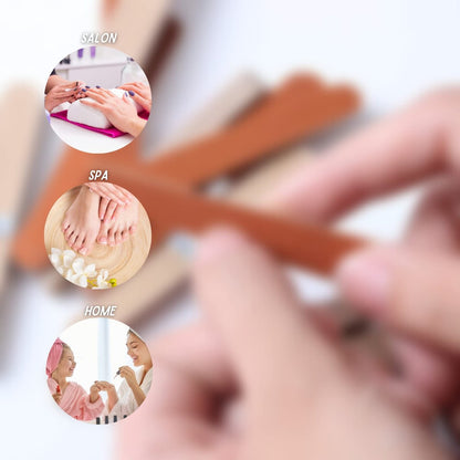 Vakly Emery Boards Nail Files 180 Grit (144 Pack) – Professional Double Sided Nail Files for Manicure & Pedicure, Reusable Nail Buffer for Shaping & Smoothing Fingernails & Toenails