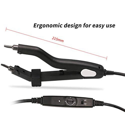 Fiunkes Heat Hair Connector - Adjustable Temperature Fusion Hair Extension Iron for Keratin Bonding Avelisse