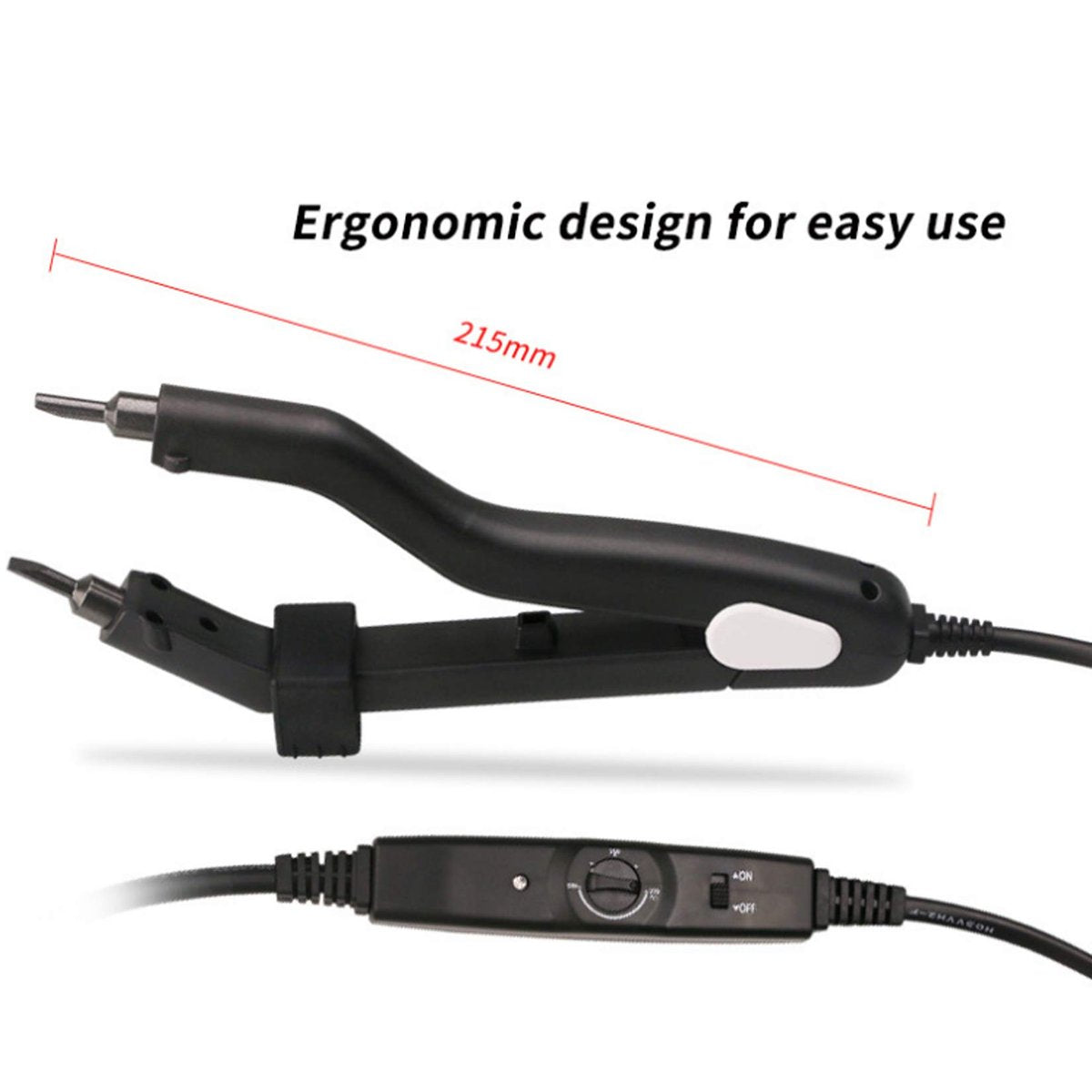 Fiunkes Heat Hair Connector - Adjustable Temperature Fusion Hair Extension Iron for Keratin Bonding Avelisse