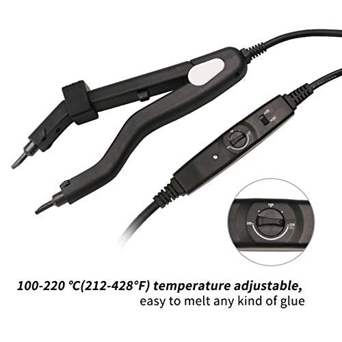 Fiunkes Heat Hair Connector - Adjustable Temperature Fusion Hair Extension Iron for Keratin Bonding Avelisse