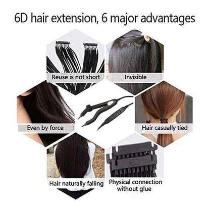 Fiunkes Heat Hair Connector - Adjustable Temperature Fusion Hair Extension Iron for Keratin Bonding Avelisse