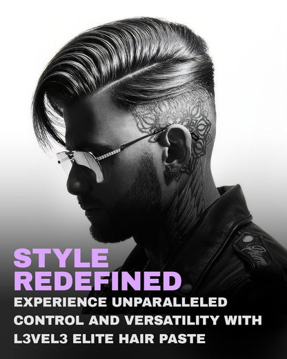 L3 Level 3 Paste - Long-Lasting Hold Hair Styling Paste for Men, Improves Strength & Volume, 150 ML
