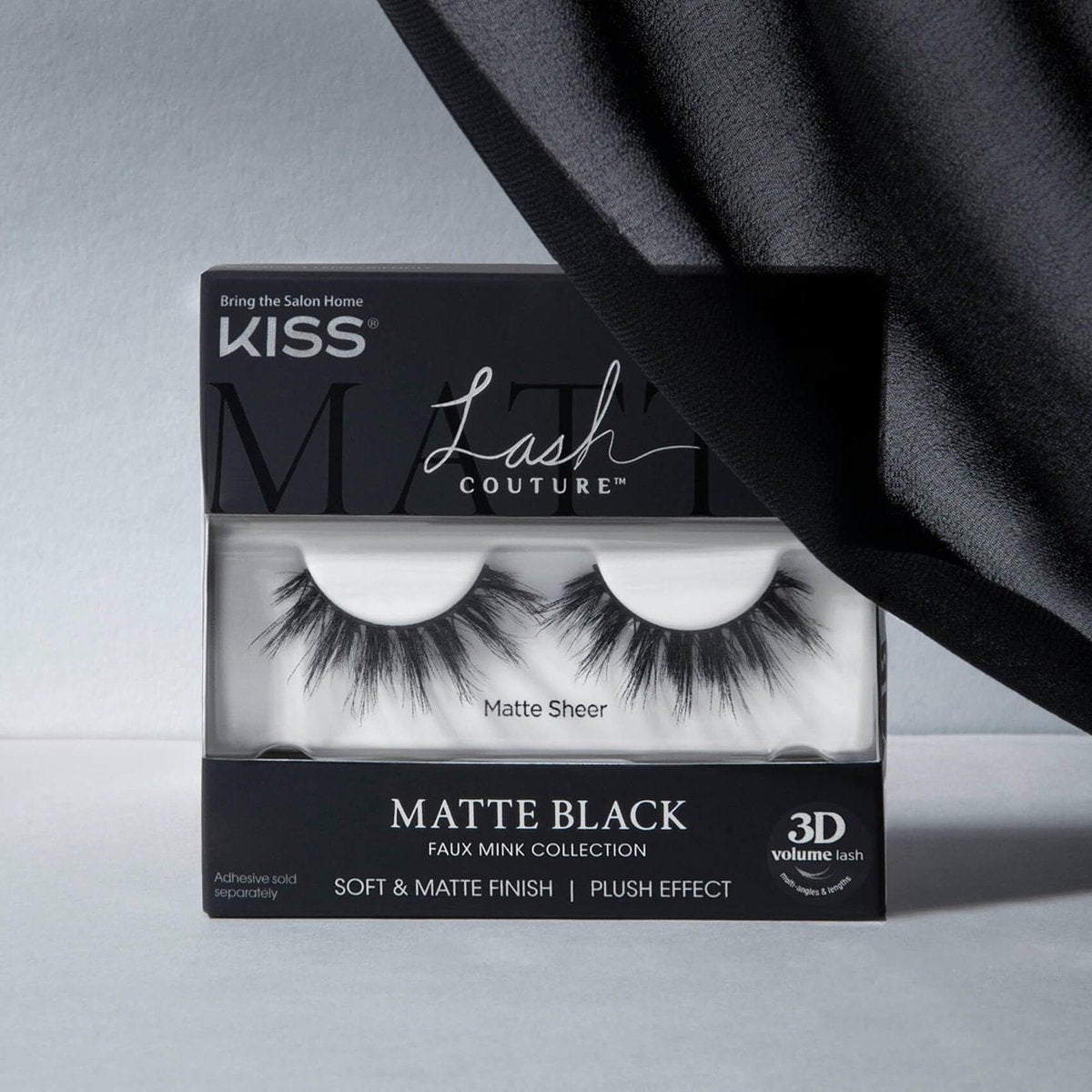 KISS Matte Black False Eyelashes - Matte Sheer, 16mm, Reusable Lash Clusters - görsel 11
