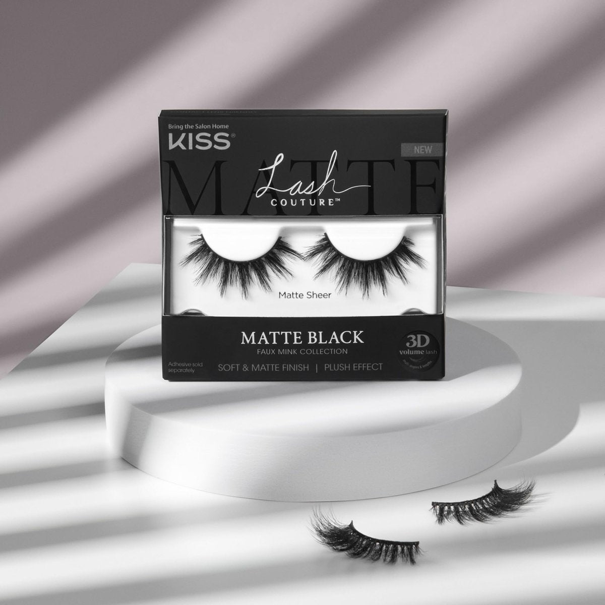 KISS Matte Black False Eyelashes - Matte Sheer, 16mm, Reusable Lash Clusters - görsel 9
