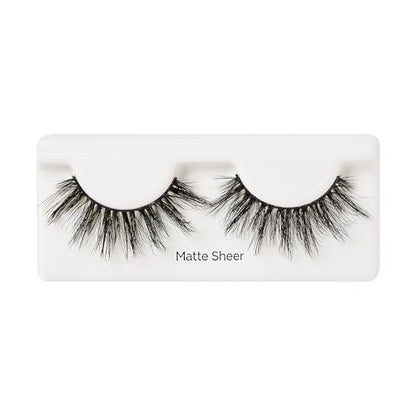 KISS Matte Black False Eyelashes - Matte Sheer, 16mm, Reusable Lash Clusters