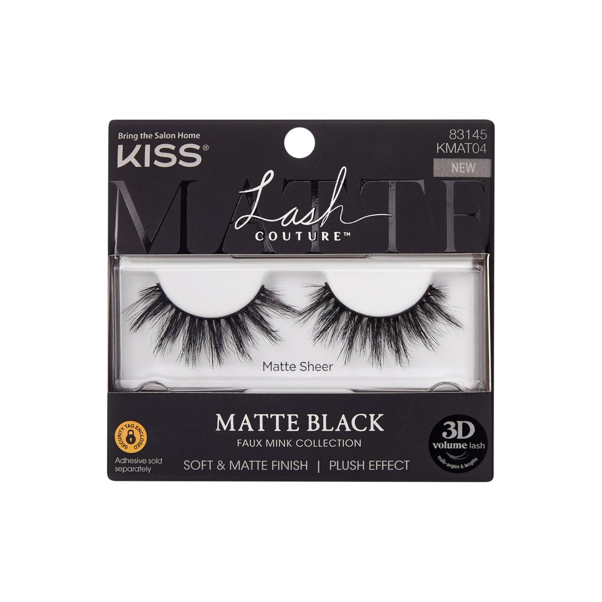 KISS Matte Black False Eyelashes - Matte Sheer, 16mm, Reusable Lash Clusters - görsel 1