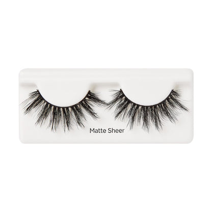 KISS Matte Black False Eyelashes - Matte Sheer, 16mm, Reusable Lash Clusters