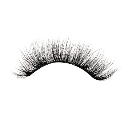 KISS Lash Couture Matte Black Faux Mink False Eyelashes - 14mm 3D Volume, Soft Matte Finish - Style 'Matte Silk' - 1 Pair