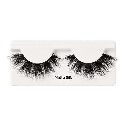 KISS Lash Couture Matte Black Faux Mink False Eyelashes - 14mm 3D Volume, Soft Matte Finish - Style 'Matte Silk' - 1 Pair - görsel 8
