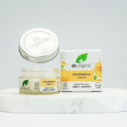 Dr Organic Calendula Face Cream 50ml – Nourishing Moisturizer for Sensitive Skin