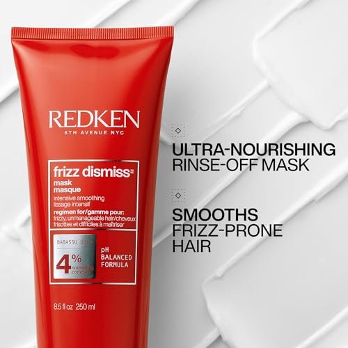 Redken Frizz Dismiss Mask - Intense Smoothing Treatment for Unruly Hair, Ultra Hydrating Hair Mask, 8.5 oz Avelisse