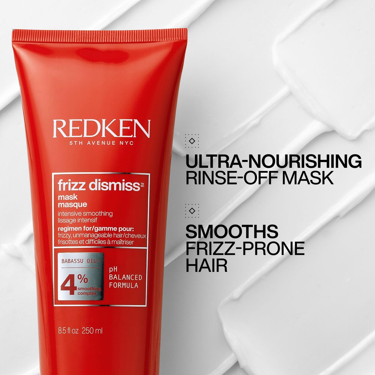 Redken Frizz Dismiss Mask - Intense Smoothing Treatment for Unruly Hair, Ultra Hydrating Hair Mask, 8.5 oz Avelisse