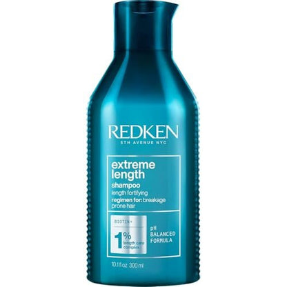 Redken Extreme Length Shampoo for Damaged Hair – Prevents Breakage, Strengthens & Promotes Hair Growth with Biotin, 10.1 oz