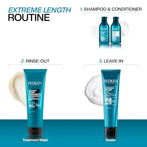 Redken Extreme Length Shampoo for Damaged Hair – Prevents Breakage, Strengthens & Promotes Hair Growth with Biotin, 10.1 oz - görsel 7
