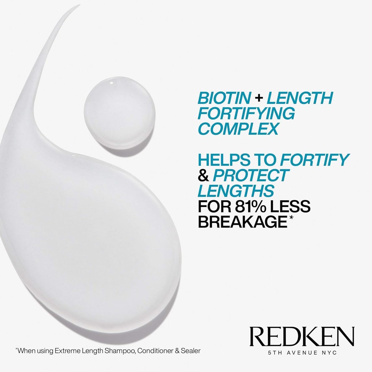 Redken Extreme Length Shampoo for Damaged Hair – Prevents Breakage, Strengthens & Promotes Hair Growth with Biotin, 10.1 oz - görsel 12