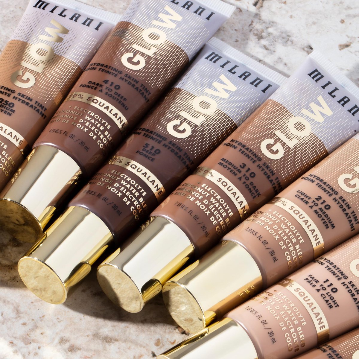 Milani Glow Hydrating Skin Tint - 410 Dark to Deep - Lightweight Foundation for Radiant Skin Avelisse