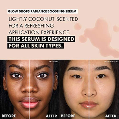 Milani Glow Drops Radiance Boosting Serum - 1 Fl Oz - Illuminating Face Serum for Glowing Skin Avelisse