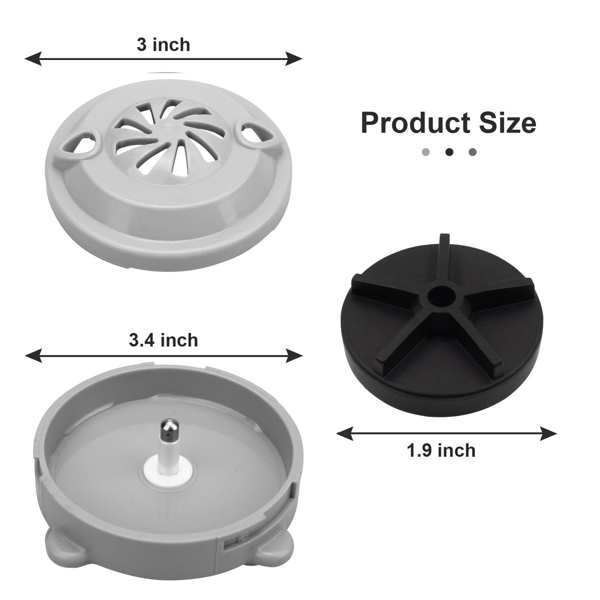 Universal Pipeless Magnetic Jet Head Motor for Pedicure Spa Chair - Replacement Part for LURACO Magnetic Jet with Propeller and Cap Avelisse