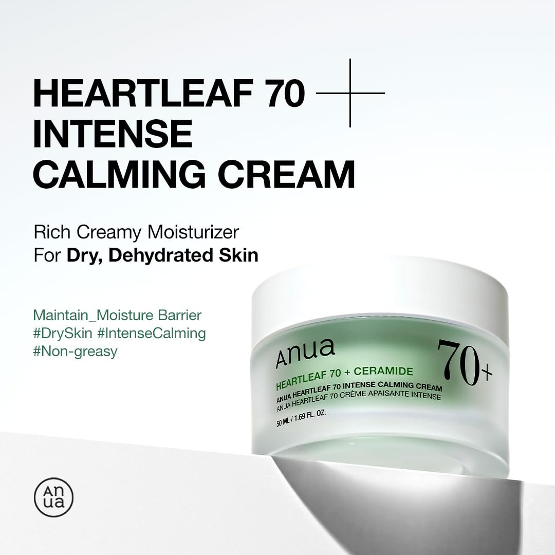 ANUA Soothing Cream with 70% Heartleaf – Hydrating Face Moisturizer for Sensitive Skin Avelisse