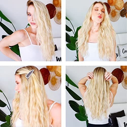 TOP4EVER 3 Barrel Curling Iron - 1 Inch Crimper Hair Tool for Beach Waves, Ceramic, Pink Avelisse