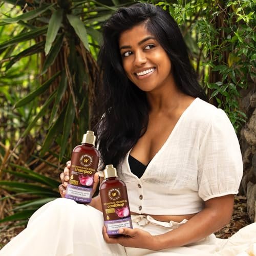WOW Skin Science Red Onion & Black Seed Shampoo and Conditioner Duo - 16.9 oz Each, Sulfate-Free, Paraben-Free, for Hair Growth and Thickness - görsel 8