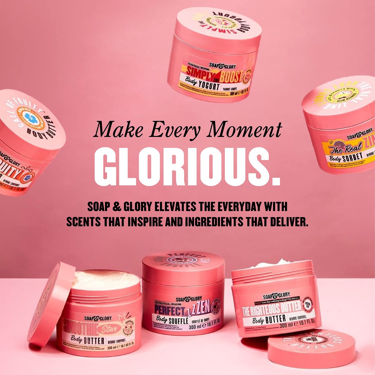 Soap & Glory in The Glow How Vitamin C 5% Glycolic Acid Exfoliating Tonic - Gentle Glycolic Acid Toner with Chamomile Extract - Pore Exfoliating Toner for Brighter, Healthier Skin (200ml) Avelisse