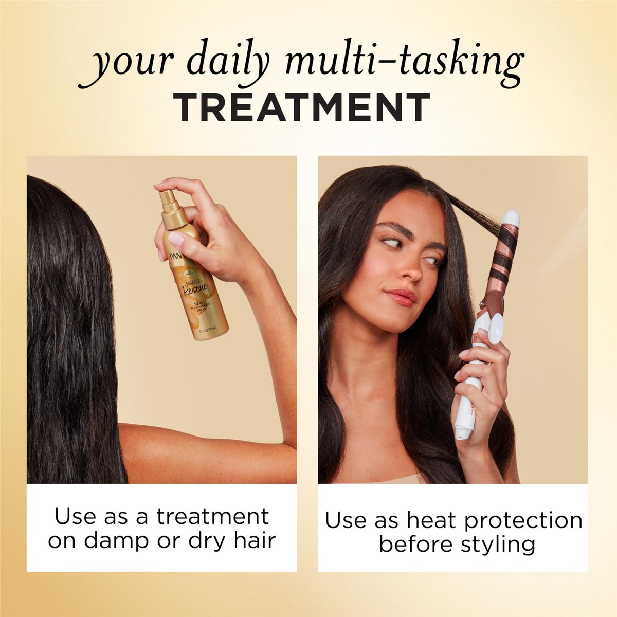 Pantene Miracle Rescue 10in1 Multitasking Spray - Heat Protection, Detangles, Repairs Damaged, Dry Hair, Improves Shine, Leave-In Conditioning Treatment with Keratin and Pro-Vitamin B5, 5.7 oz Avelisse