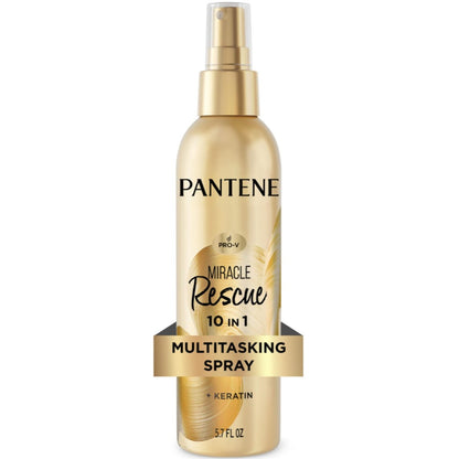 Pantene Miracle Rescue 10in1 Multitasking Spray - Heat Protection, Detangles, Repairs Damaged, Dry Hair, Improves Shine, Leave-In Conditioning Treatment with Keratin and Pro-Vitamin B5, 5.7 oz Avelisse