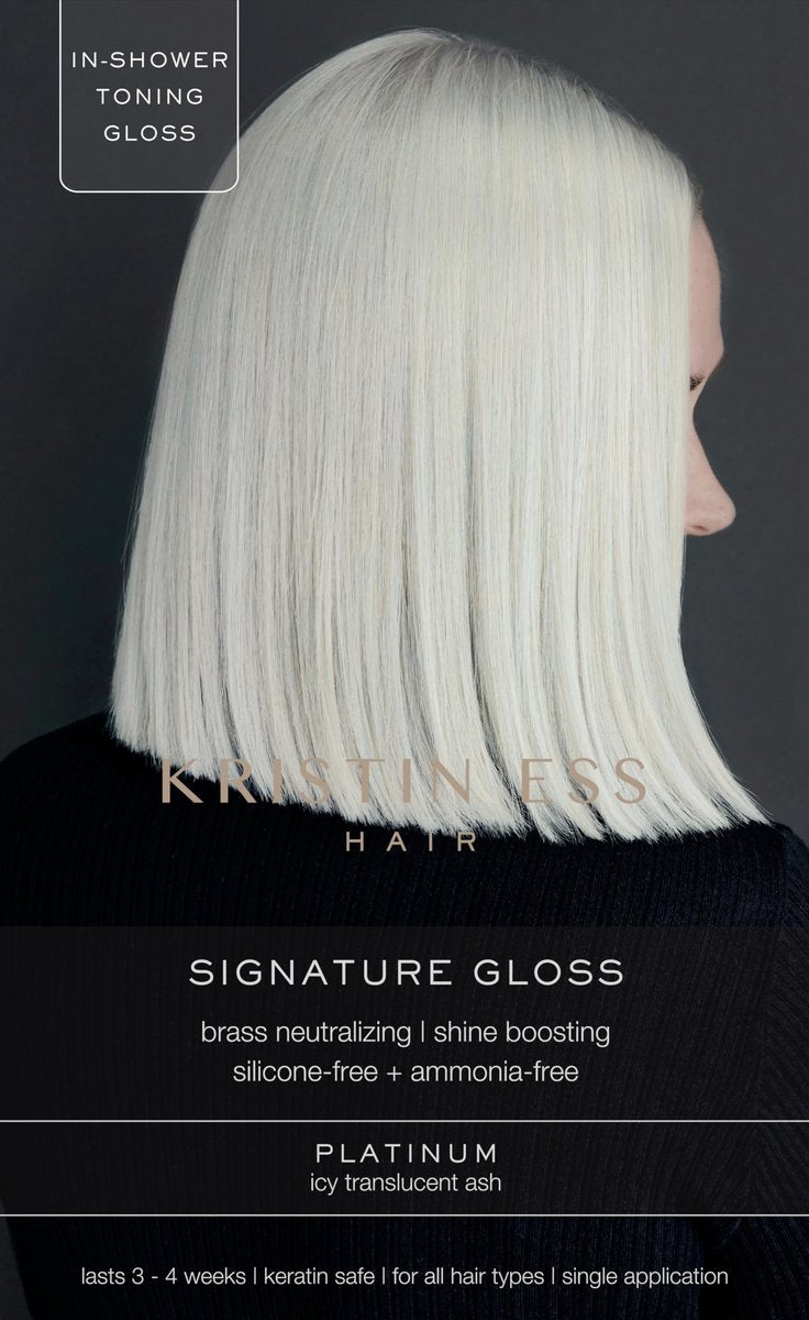Kristin Ess The One Signature Hair Gloss - Platinum: Icy Translucent Ash | 4 Fl Oz Avelisse