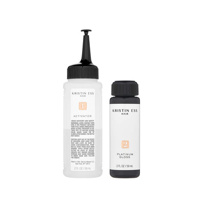 Kristin Ess The One Signature Hair Gloss - Platinum: Icy Translucent Ash | 4 Fl Oz Avelisse