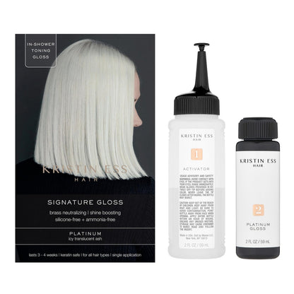 Kristin Ess The One Signature Hair Gloss - Platinum: Icy Translucent Ash | 4 Fl Oz Avelisse