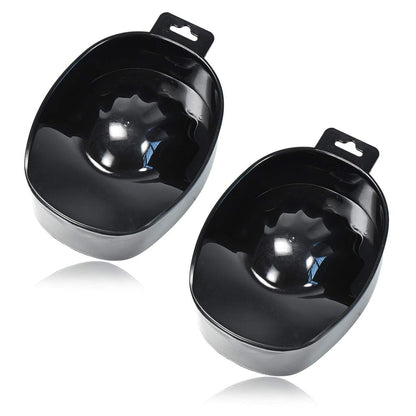 Oarkive 2-Pack Manicure Bowl Set - Acetone Soak Off Bowls for Nail Soaking, Dip Powder Removal, and Nail Art - 6.2x4.5x1.7 Inch Avelisse