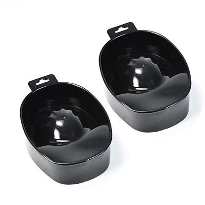 Oarkive 2-Pack Manicure Bowl Set - Acetone Soak Off Bowls for Nail Soaking, Dip Powder Removal, and Nail Art - 6.2x4.5x1.7 Inch Avelisse