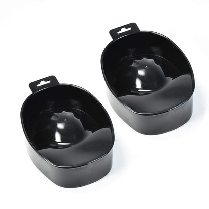 Oarkive 2-Pack Manicure Bowl Set - Acetone Soak Off Bowls for Nail Soaking, Dip Powder Removal, and Nail Art - 6.2x4.5x1.7 Inch Avelisse