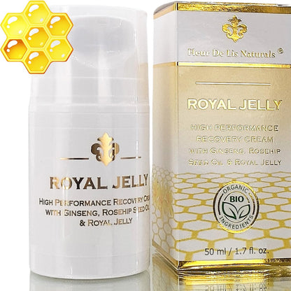 Fleur De Lis Naturals Face Cream Anti Aging Royal Jelly - Natural & Organic Face Moisturizer for Dry Skin, Anti Wrinkle Cream for Women & Men – 1.7 oz Avelisse