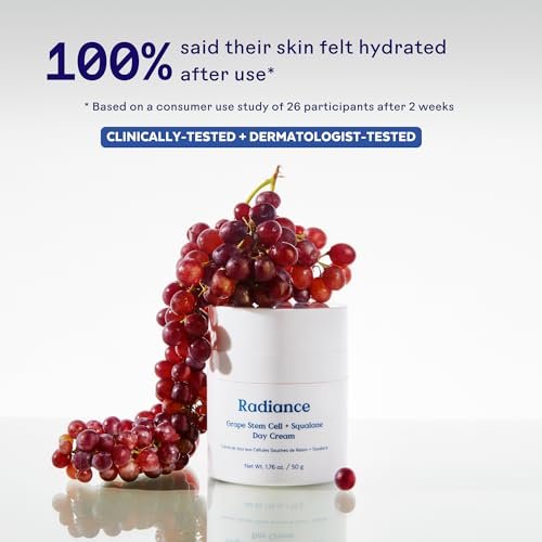 Three Ships Radiance Grape Stem Cell + Squalane Ultra-Hydrating Cream – Vegan, Cruelty-Free Face Moisturizer for Sensitive Skin (1.76 oz) Avelisse