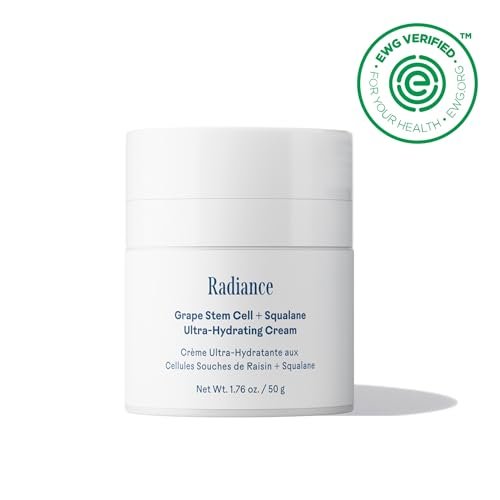 Three Ships Radiance Grape Stem Cell + Squalane Ultra-Hydrating Cream – Vegan, Cruelty-Free Face Moisturizer for Sensitive Skin (1.76 oz) Avelisse
