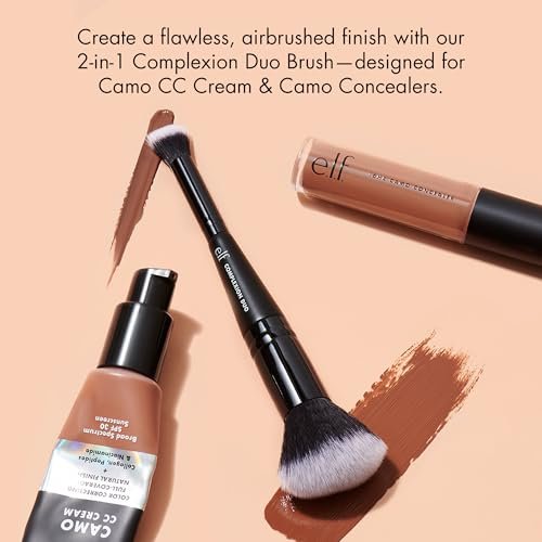 e.l.f. Complexion Duo Brush - Foundation & Concealer Brush for Airbrushed Finish, Vegan & Cruelty-Free - görsel 4