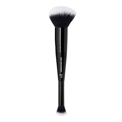 e.l.f. Complexion Duo Brush - Foundation & Concealer Brush for Airbrushed Finish, Vegan & Cruelty-Free