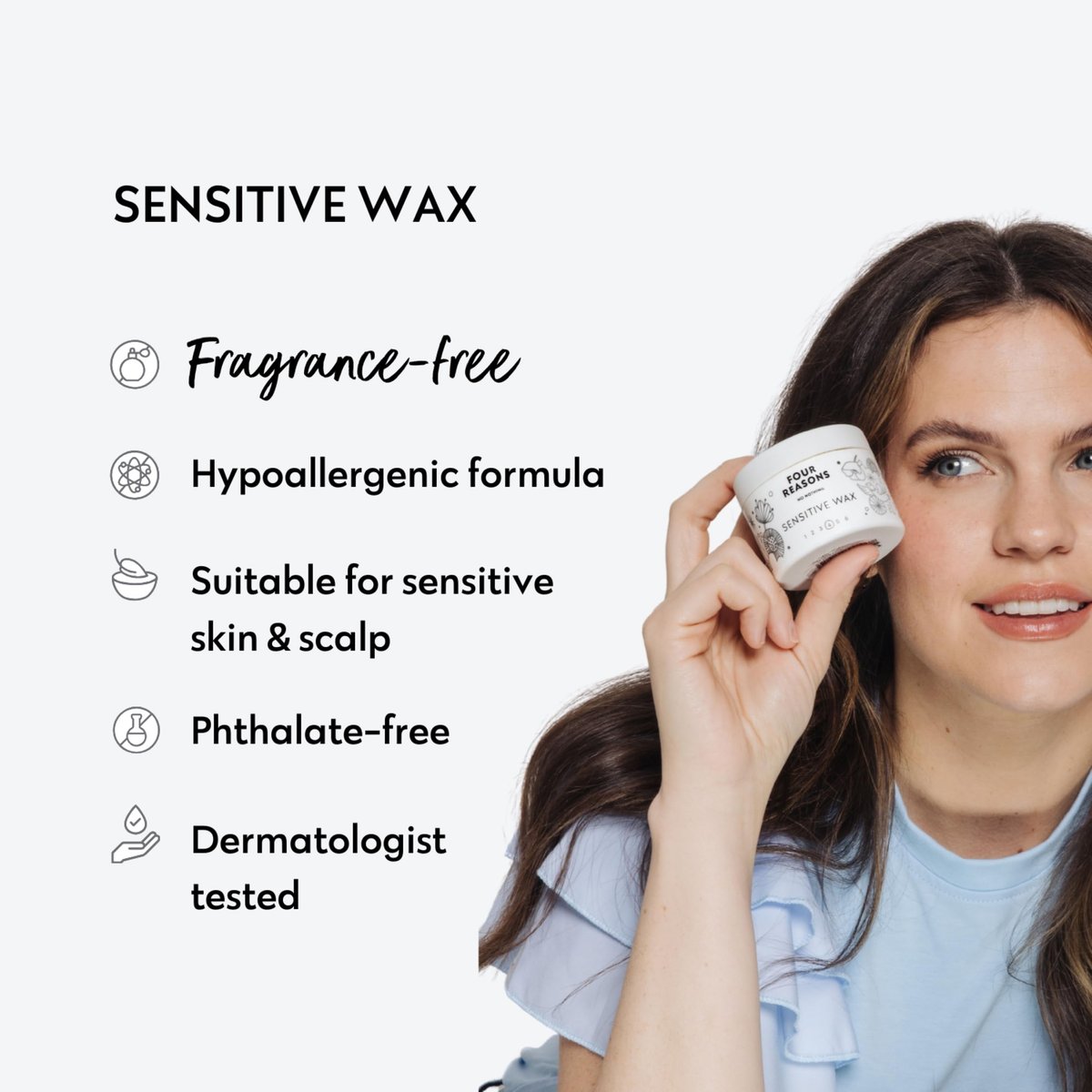 No nothing Styling Wax – Fragrance Free Matte Hair Wax for Men & Women – Unscented Strong Hold Hair Paste for Sensitive Scalp – Easy At Home Styling – 3.4 oz Avelisse